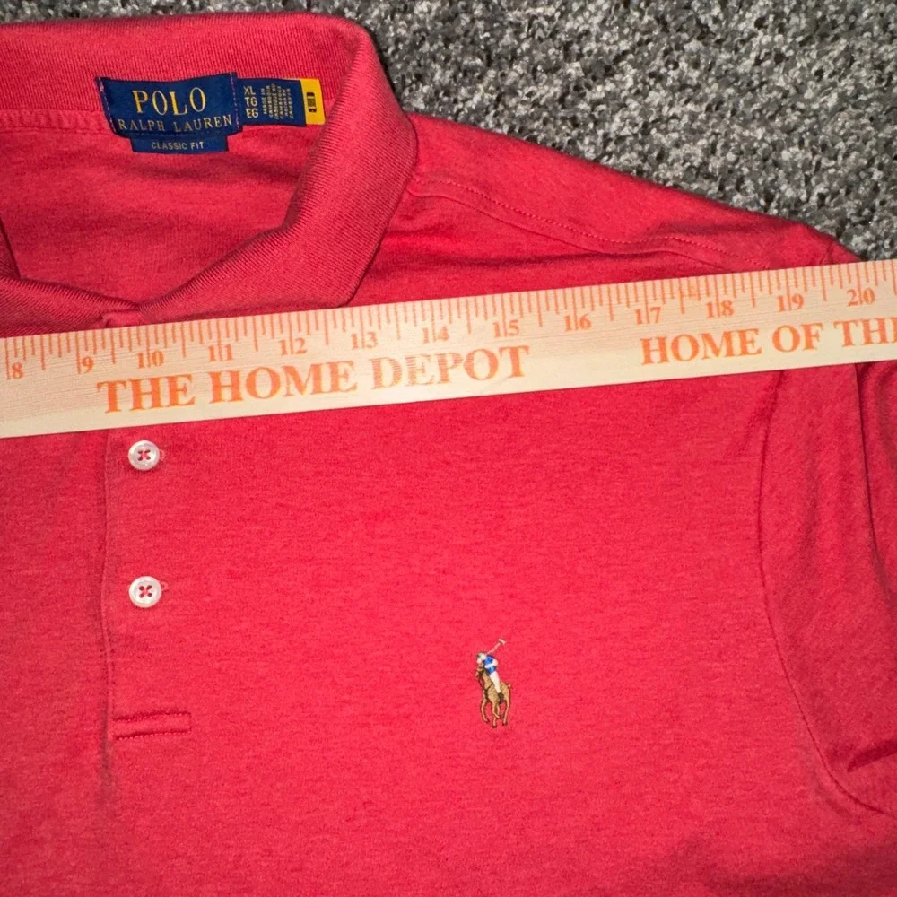 Polo Ralph Lauren Mens XL Classic Fit Red Short Sleeve Cotton Pony Polo Shirt